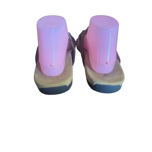 Minnetonka Open Toe Brown Beaded Jeweled Front  Flip Flop Sandals Wm’s Sz 7 - Picture 4 of 9